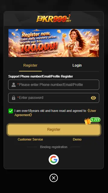 PKR999 Game Registration